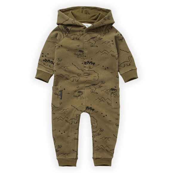 Dino Print Onesie - Khaki - Picture 1 of 1